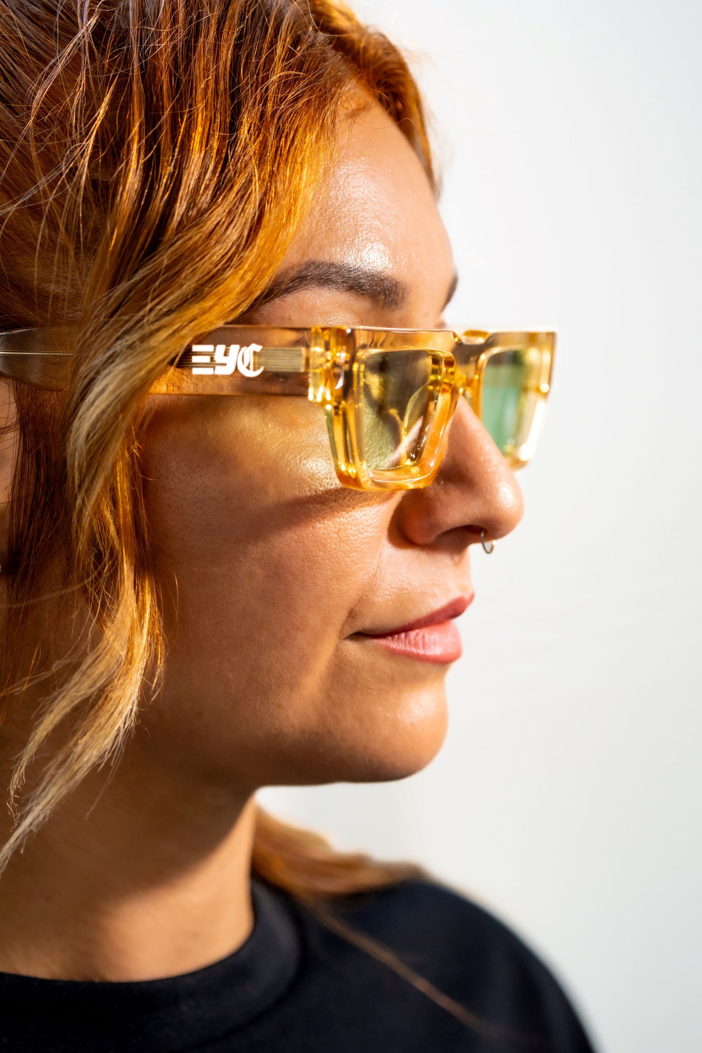 "Luxe" in Yellow Sunglasses